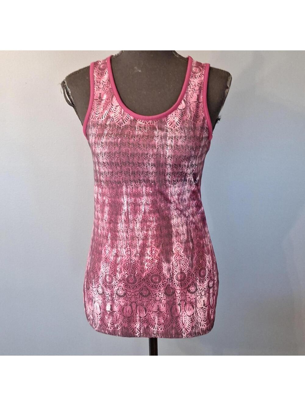 Athleta Purple Patterned Tank Top Size Xs